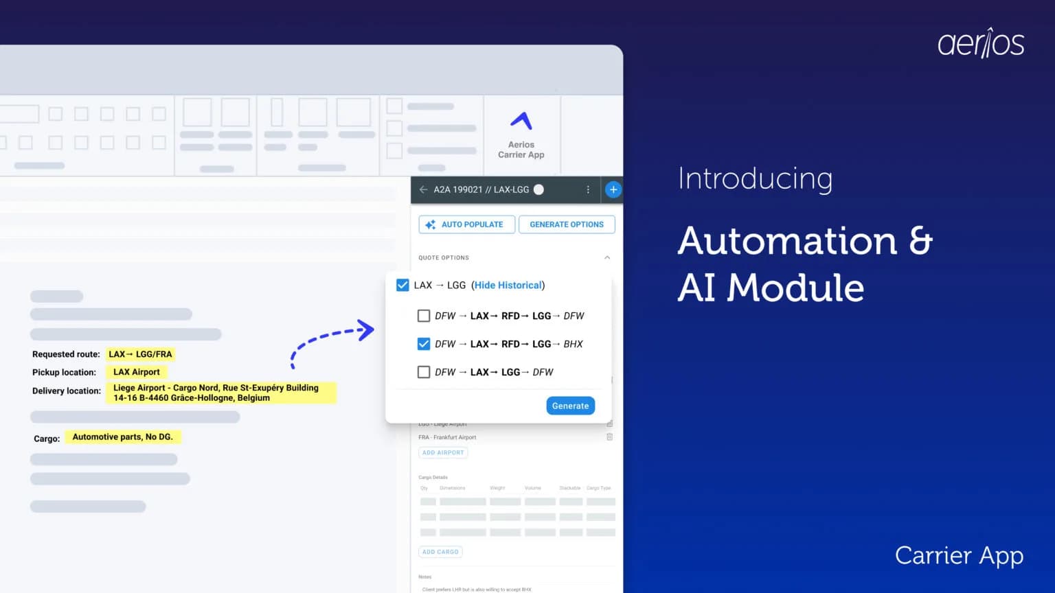 Aerios Introduces AI-Driven Automation for Air Cargo Charter Quotes