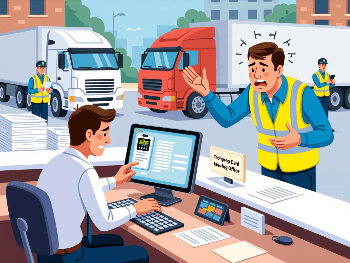 New interruptions in issuing digital tachograph cards and their effects on drivers and freight operators