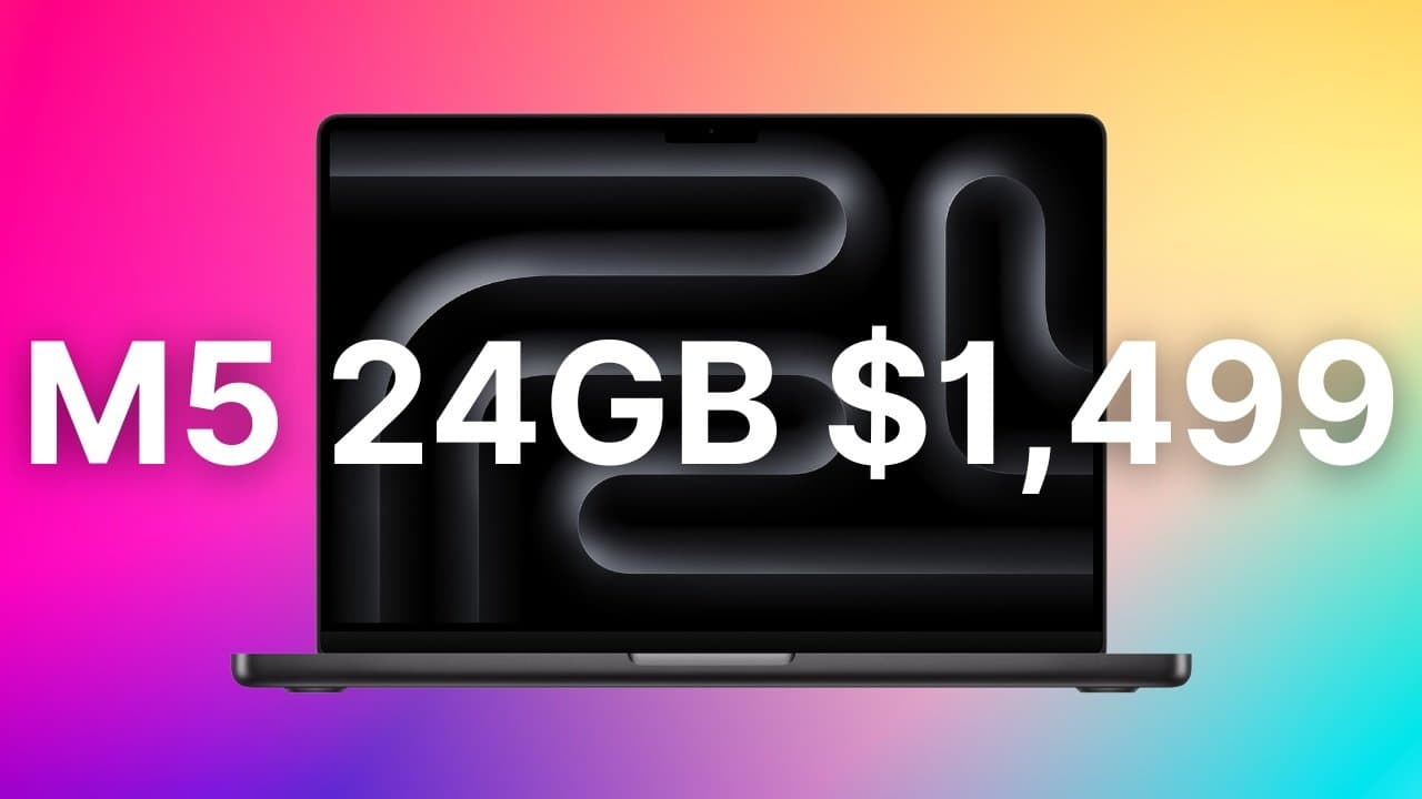 Apple’s M5 MacBook Pro with Enhanced 24GB RAM Available at $1,499 with Rapid Shipping
