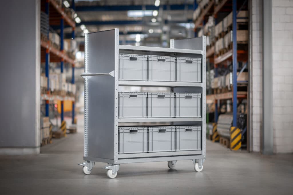 Enhancing Efficiency with the META CLIP Shelf Trolley for Logistics