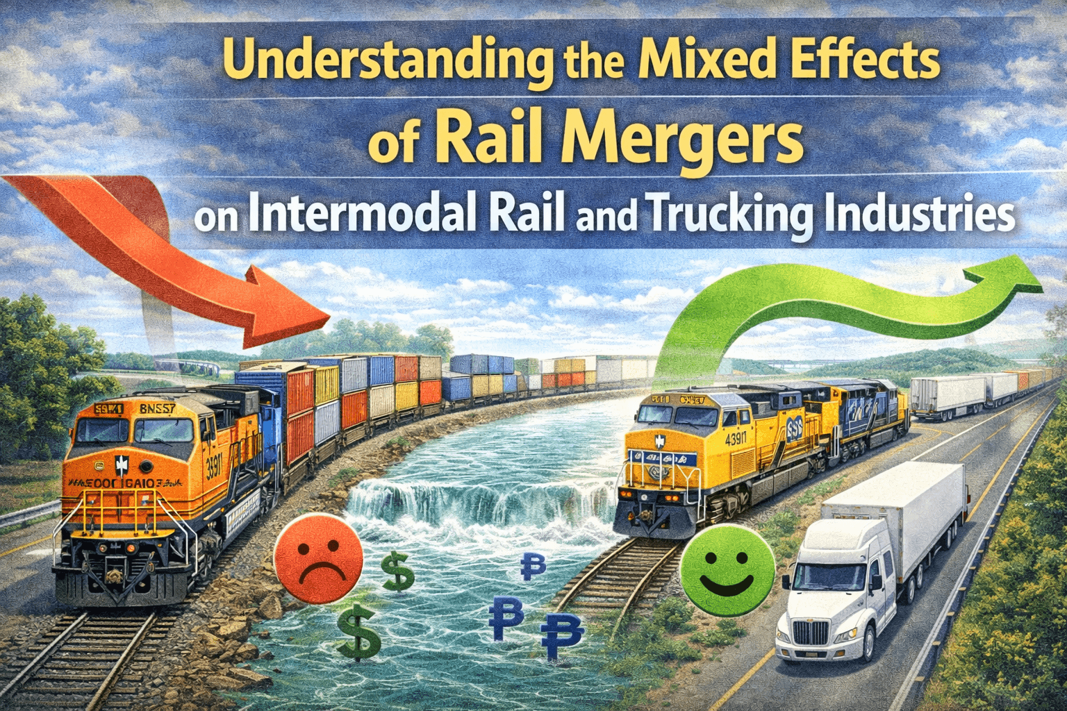 Understanding the Mixed Effects of Rail Mergers on Intermodal Rail and Trucking Industries