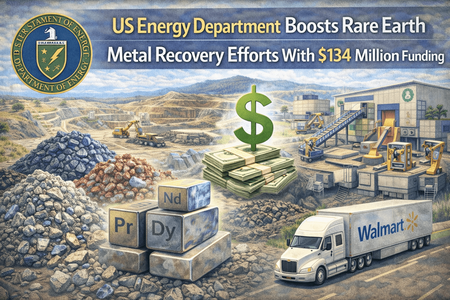 US Energy Department Boosts Rare Earth Metal Recovery Efforts With $134 Million Funding