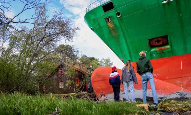 Unexpected Grounding of Cargo Vessel Near Cabin in Norway