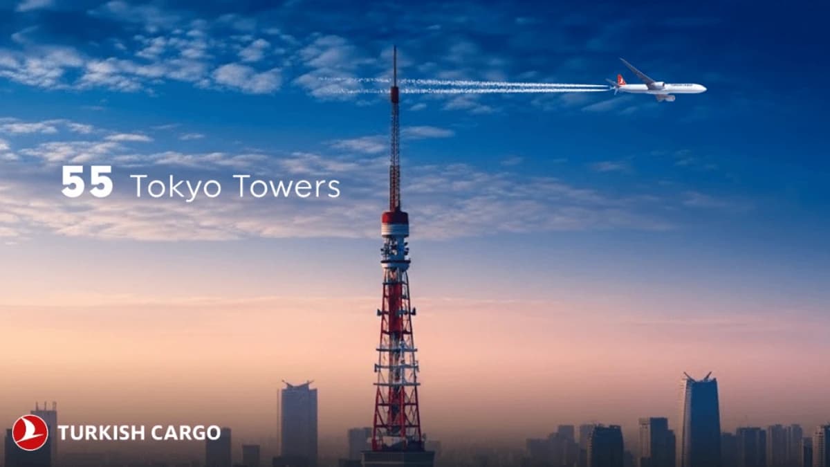 Visualising Turkish Cargo's capacity: from Galata Tower to the Statue of Liberty