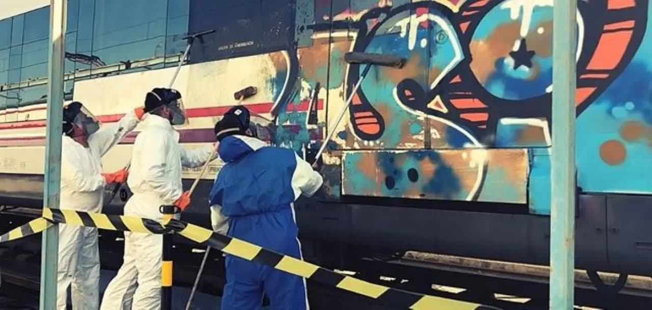 Two Youths Penalized for Vandalizing a Train in Villaverde Alto
