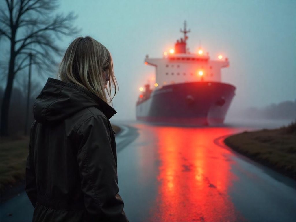 Ongelooflijke ontmoeting: Een Noorse man vindt een vrachtschip in zijn tuin