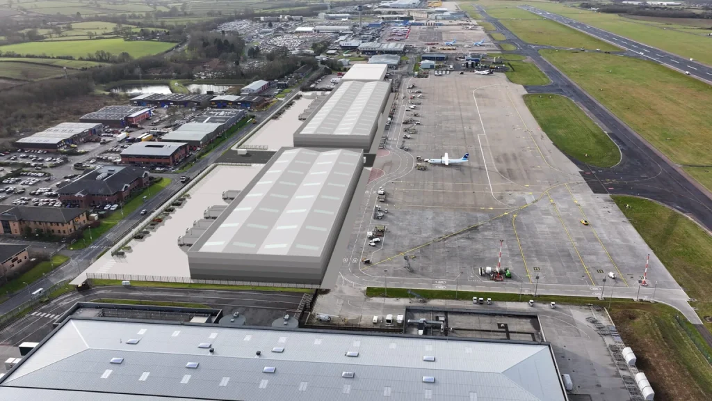 De blauwdruk van East Midlands Airport voor uitbreiding van de vrachtactiviteiten