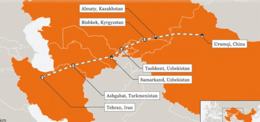 Historische lancering van de eerste goederentrein tussen China en Iran