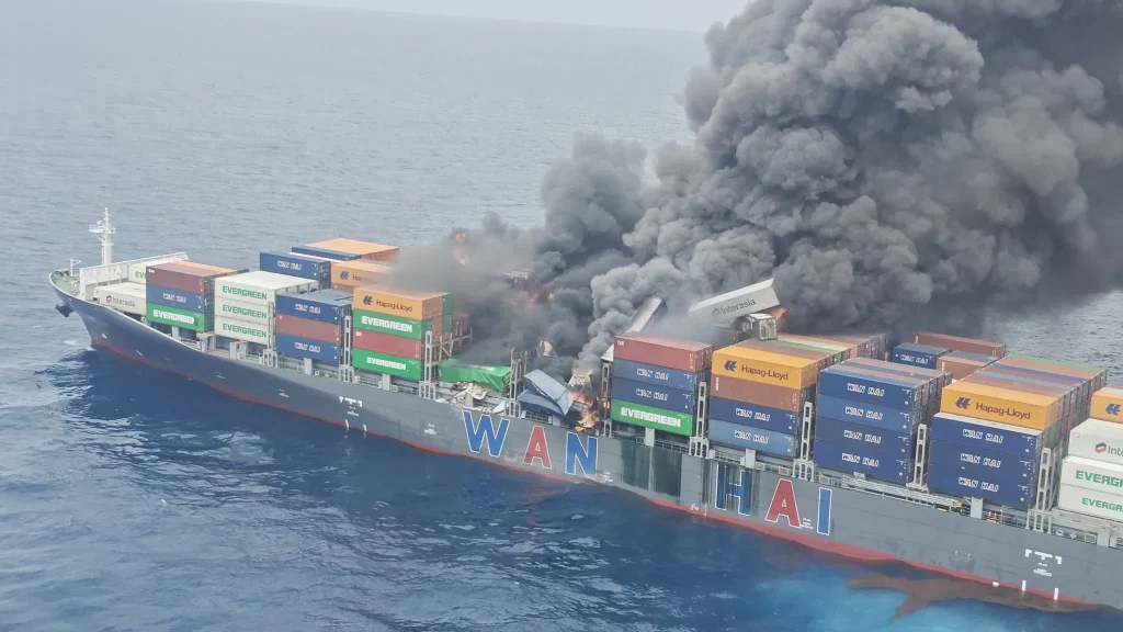 Missing Crew After Explosive Incident Aboard Container Ship Near India