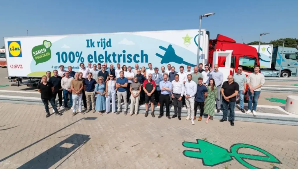 Lidl inaugure une station de recharge rapide pour camions électriques aux Pays-Bas