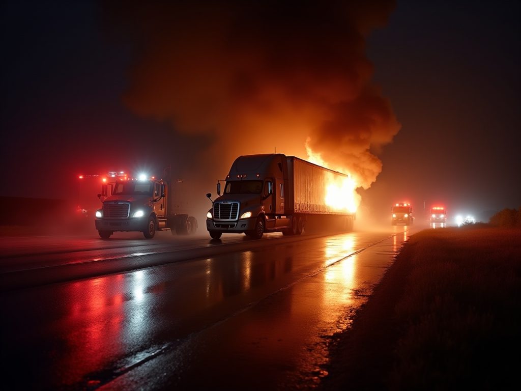 Enquête sur l'incendie d'une remorque de marchandises sur l'I-74 à Colona : Principaux détails et implications logistiques