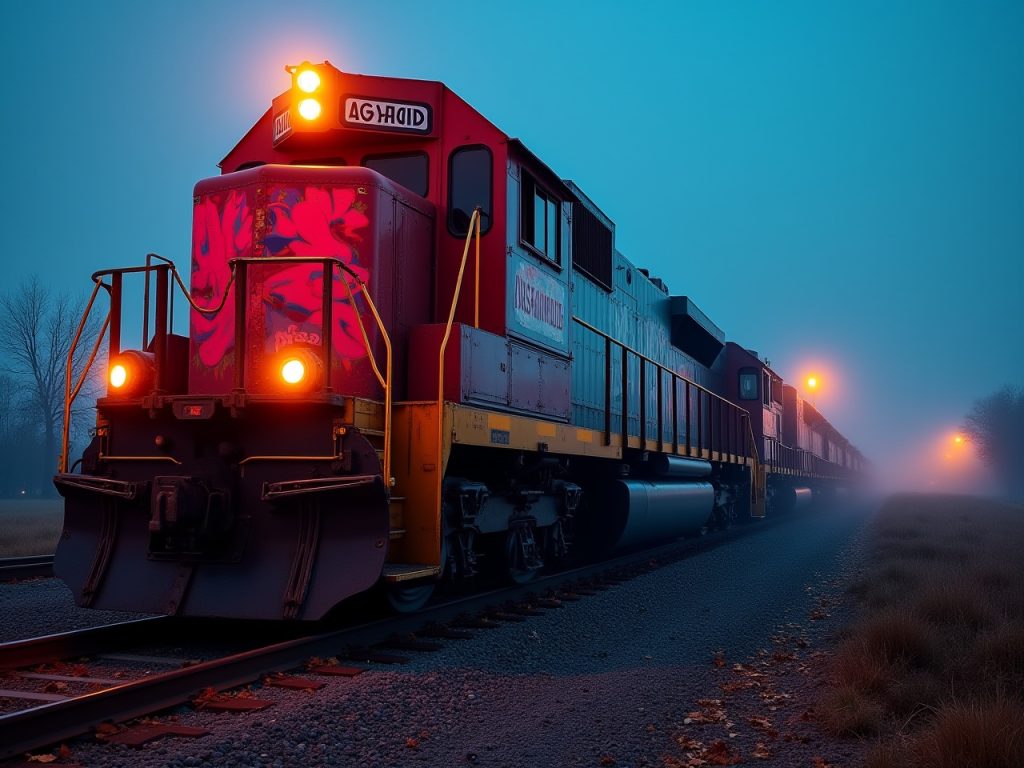 Un intervalle pluvieux rafraîchissant à Baker City et l'expression unique des trains de marchandises