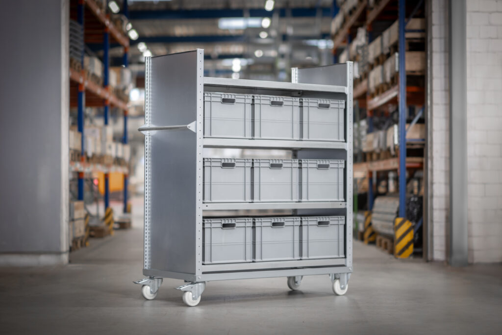 Améliorer l'efficacité avec le chariot à plateaux META CLIP pour la logistique
