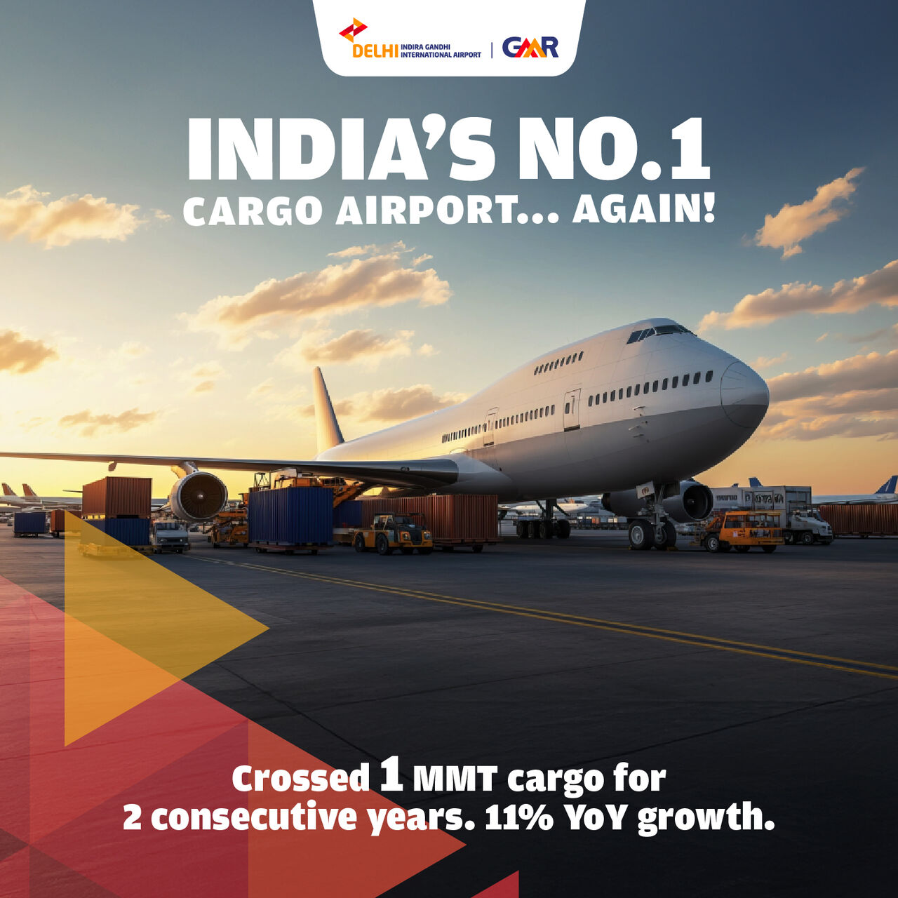 Delhi Airport Achieves Milestone with 1 MMT in Cargo Handling