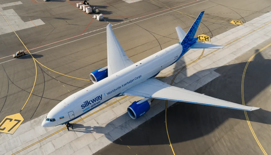 Silk Way West Airlines Strengthens Cargo Operations with Third Boeing 777 Freighter at Baku Hub