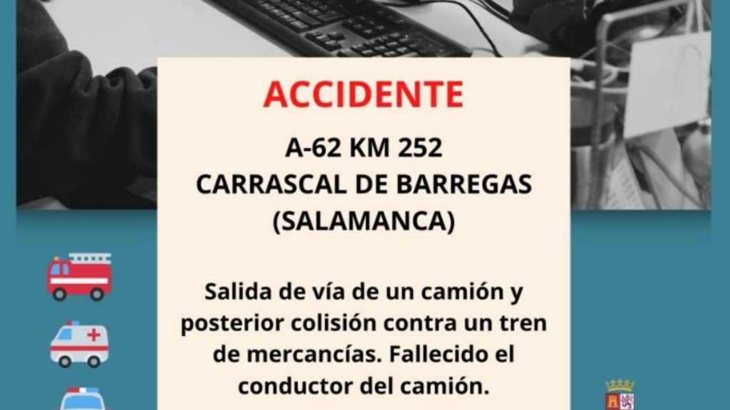 Truck Accident on Spain’s A-62 Causes Fatality and Freight Train Derailment