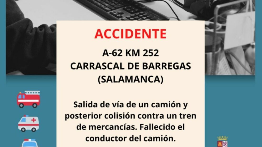Truck Accident on Spain’s A-62 Causes Fatality and Freight Train Derailment