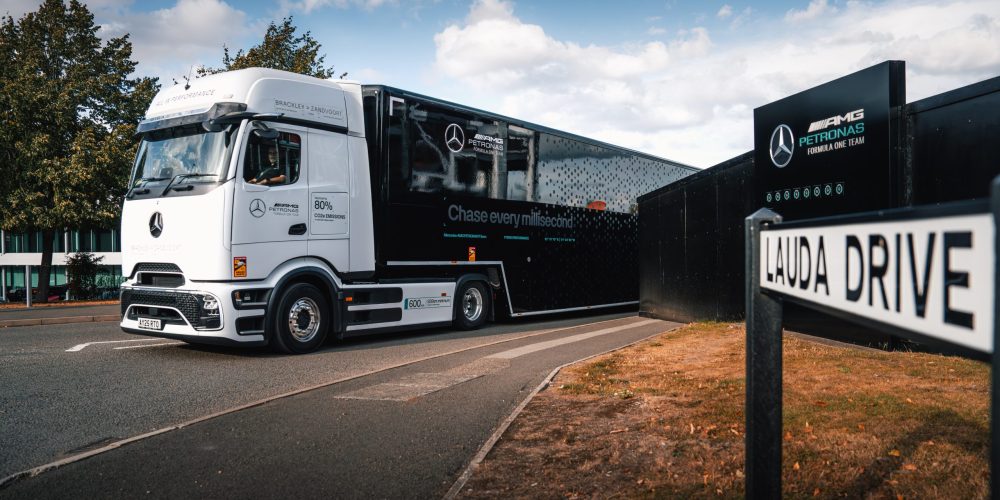 How Mercedes-AMG PETRONAS F1 Team Pioneers Near-Total Sustainable Fuel Use in Truck Logistics