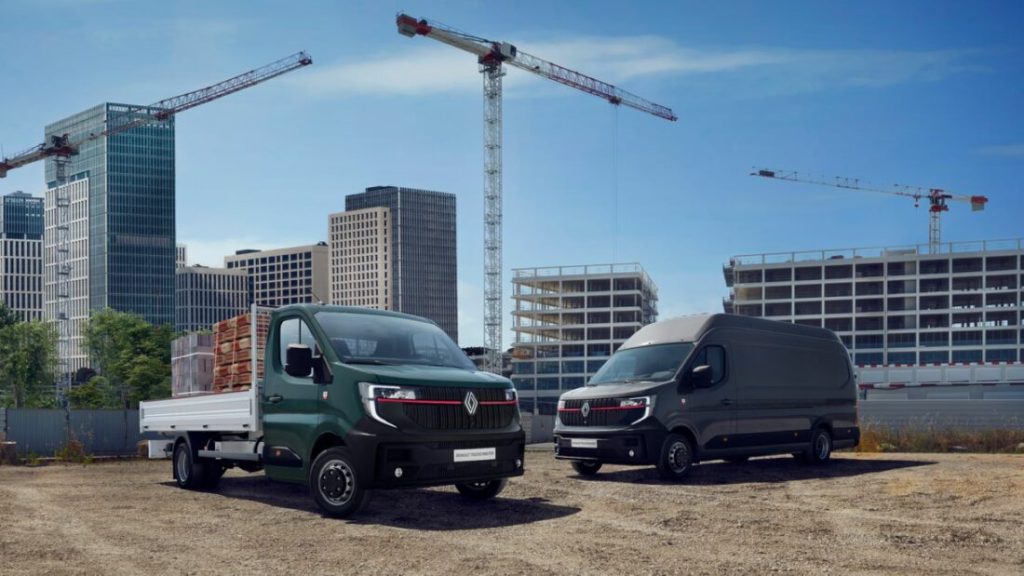 Versatile Renault Trucks Master Red Edition Propulsion and Offroad Vans Tailored for Construction and Transport Needs