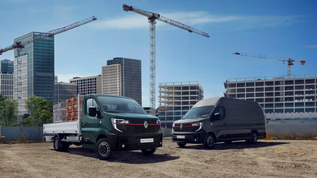 Versatile Renault Trucks Master Red Edition Propulsion and Offroad Vans Tailored for Construction and Transport Needs