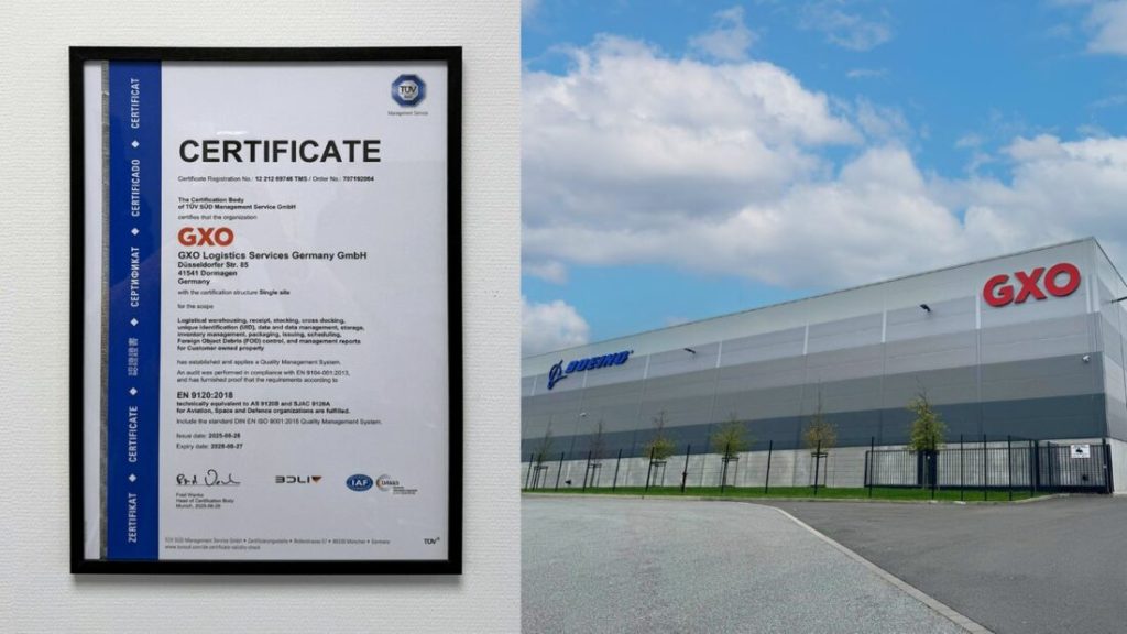 GXO Logistics Secures EN 9120 Aerospace Certification for German Distribution Hub