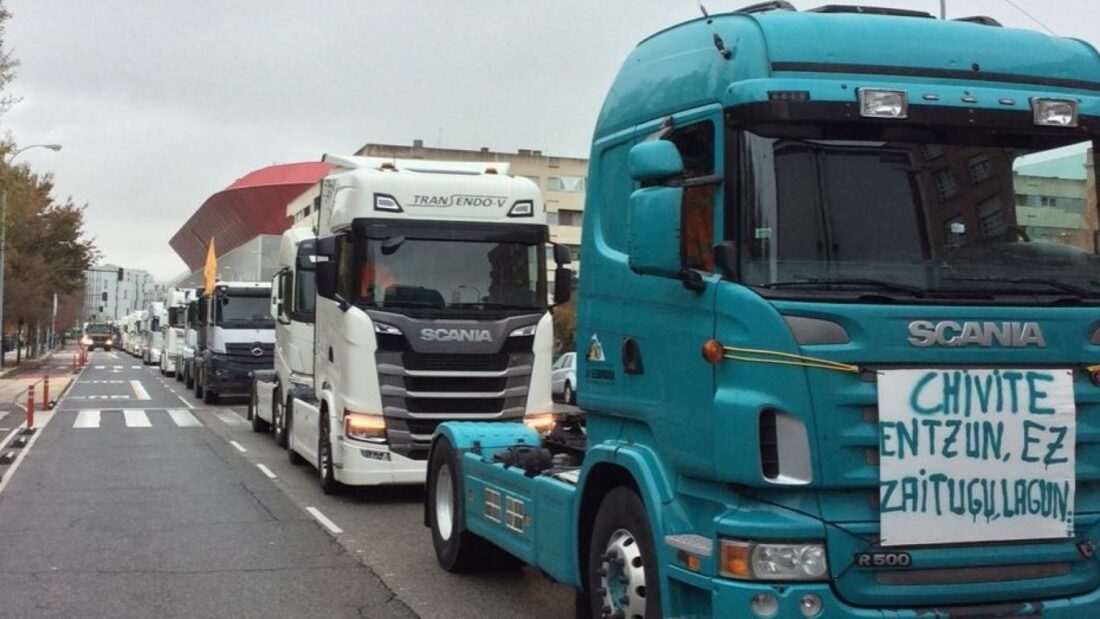 Navarra Transporters Rally in Pamplona Calling for Fair Taxation and Safer Road Infrastructure