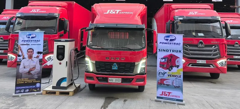 J&T Express Philippines posilňuje udržateľnú logistiku novými elektrickými nákladnými vozidlami HOWO EV