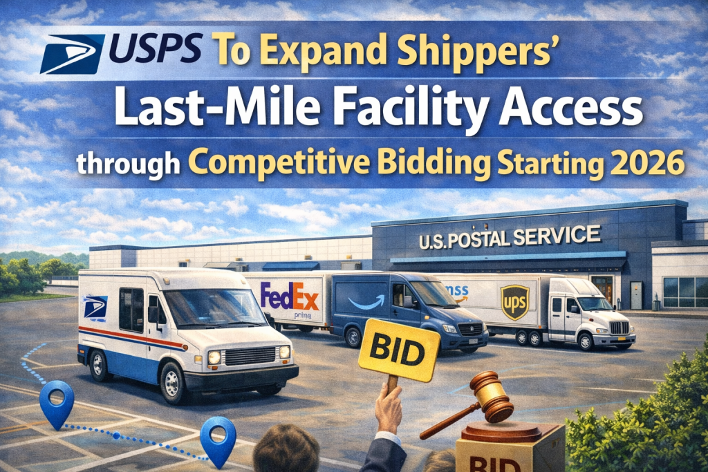 USPS To Expand Shippers’ Last-Mile Facility Access through Competitive Bidding Starting 2026