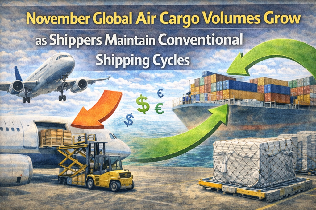 November Global Air Cargo Volumes Grow as Shippers Maintain Conventional Shipping Cycles