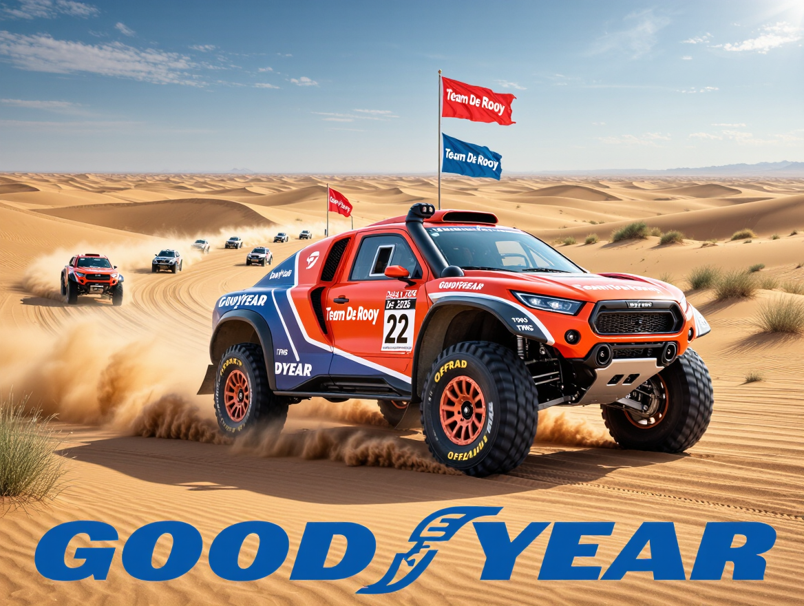 Goodyear opět navazuje partnerství s týmem De Rooy a vybaví Rallye Dakar 2026 pneumatikami OFFROAD a systémem TPMS