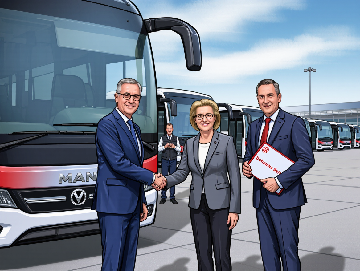 MAN y Deutsche Bahn se asocian en un acuerdo histórico para entregar más de 3000 autobuses, impulsando la movilidad sostenible