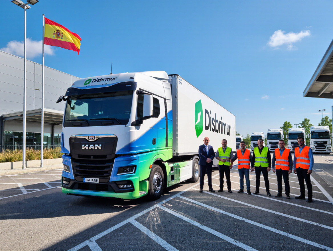 MAN Truck & Bus introducerar den första ellastbilen för långdistans i Spanien till Grupo Disfrimurs flotta