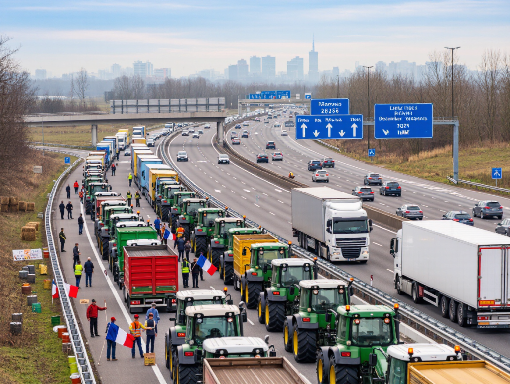 Anticipated Locations and Impact of French Farmers’ Protests on Major Roads in December 2025