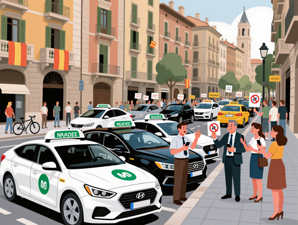 La Catalogne confrontée à une levée de boucliers des utilisateurs concernant une nouvelle législation VTC affectant la mobilité et les options de service.