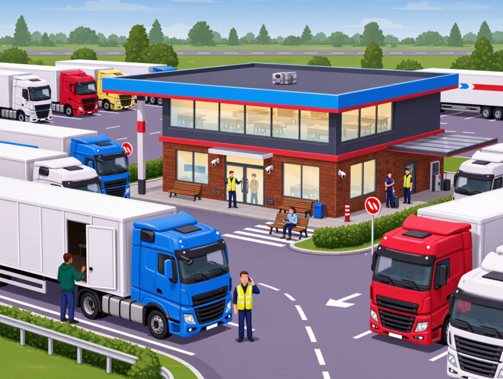 Améliorer la sécurité et les installations de repos dans les aires de repos pour conducteurs routiers au Royaume-Uni afin de soutenir le secteur de la logistique