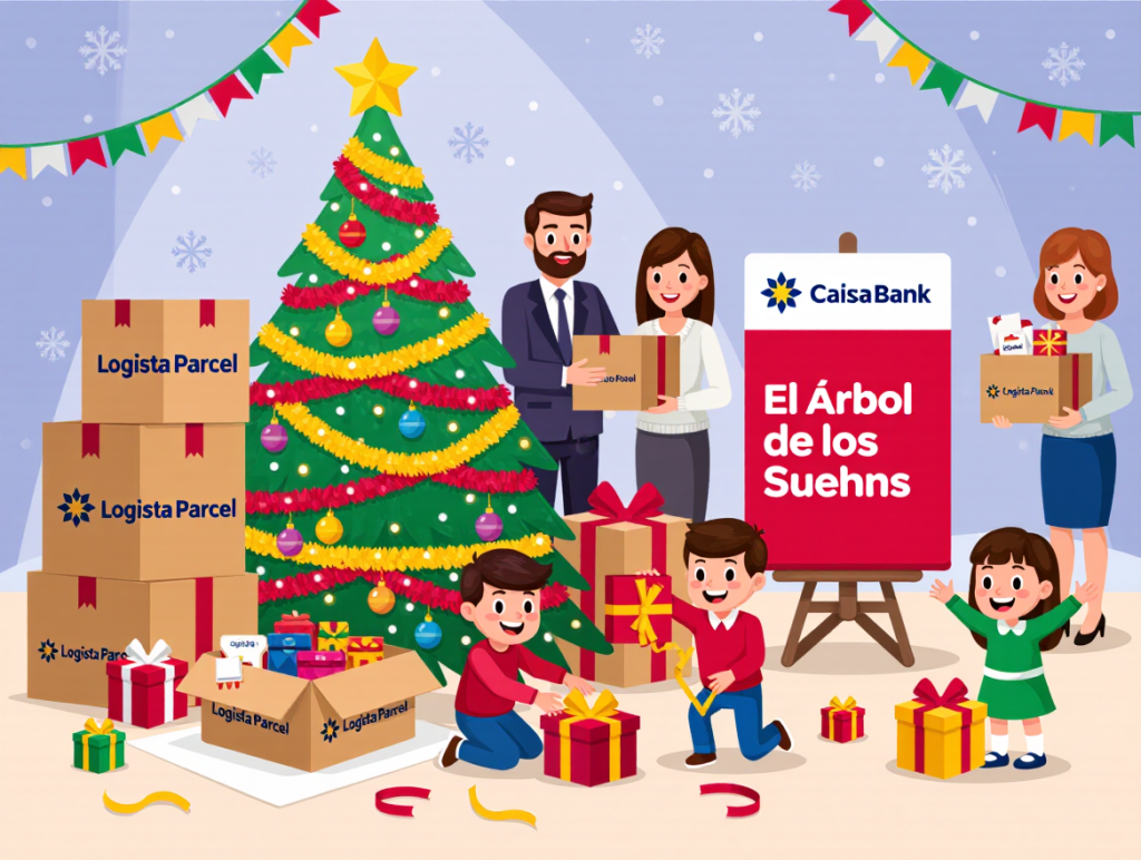 Le rôle de Logista Parcel dans la diffusion de l'esprit des fêtes grâce au programme de solidarité de CaixaBank “ L'Arbre des rêves ”