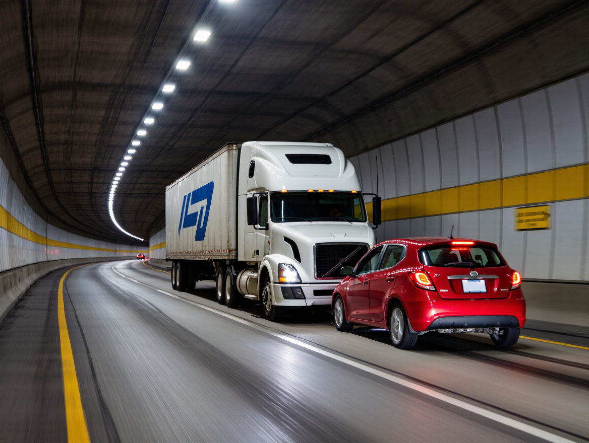 When a Truck Unknowingly Pushes a Car Through a Tunnel: What It Means for Road Safety and Logistics
