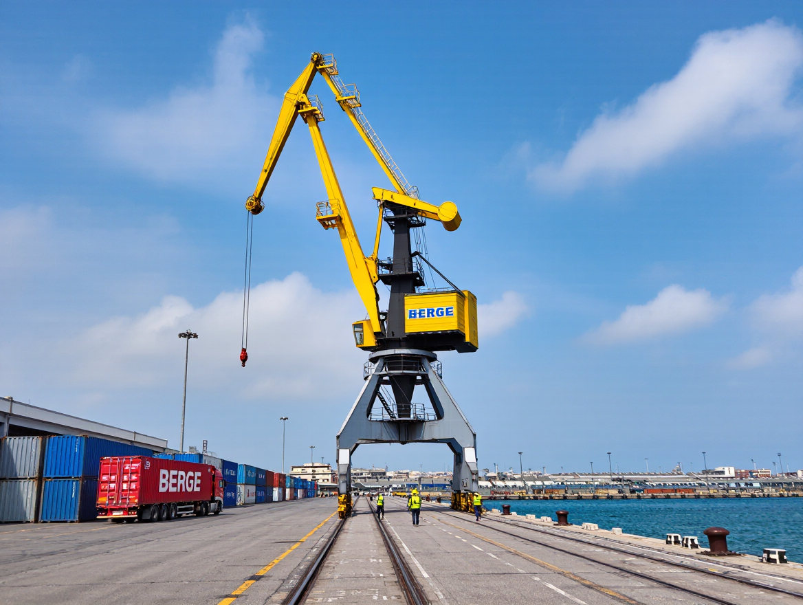 BERGÉ strengthens Santander terminal with a new Liebherr LHM 550 to improve operations
