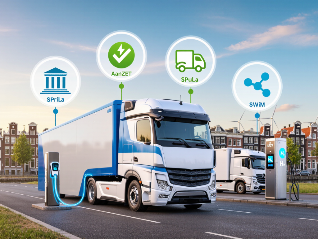 Dutch Grants Accelerate Electric Trucks, Charging and Hydrogen Mobility (SPriLa, AanZET, SPuLa, SWiM)
