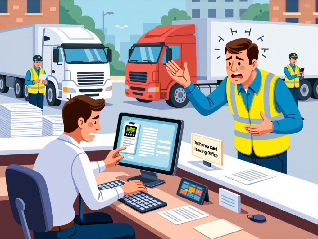 New interruptions in issuing digital tachograph cards and their effects on drivers and freight operators