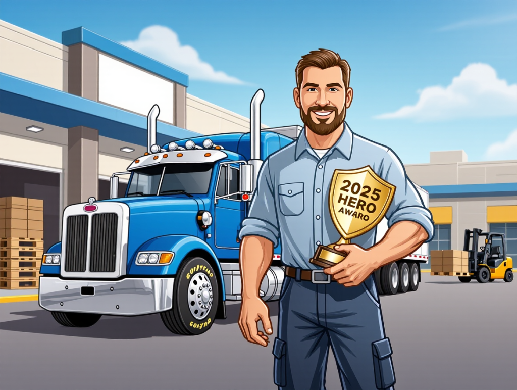 トラック運転手の勇気を称える：グッドイヤーの2025年ロードヒーロー賞とその物流への影響