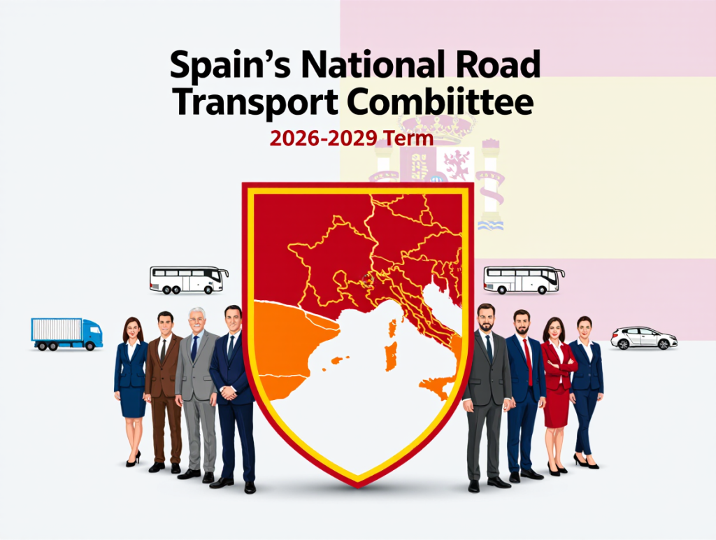 Spaniens nationella vägtransportkommitté omformad för perioden 2026–2029