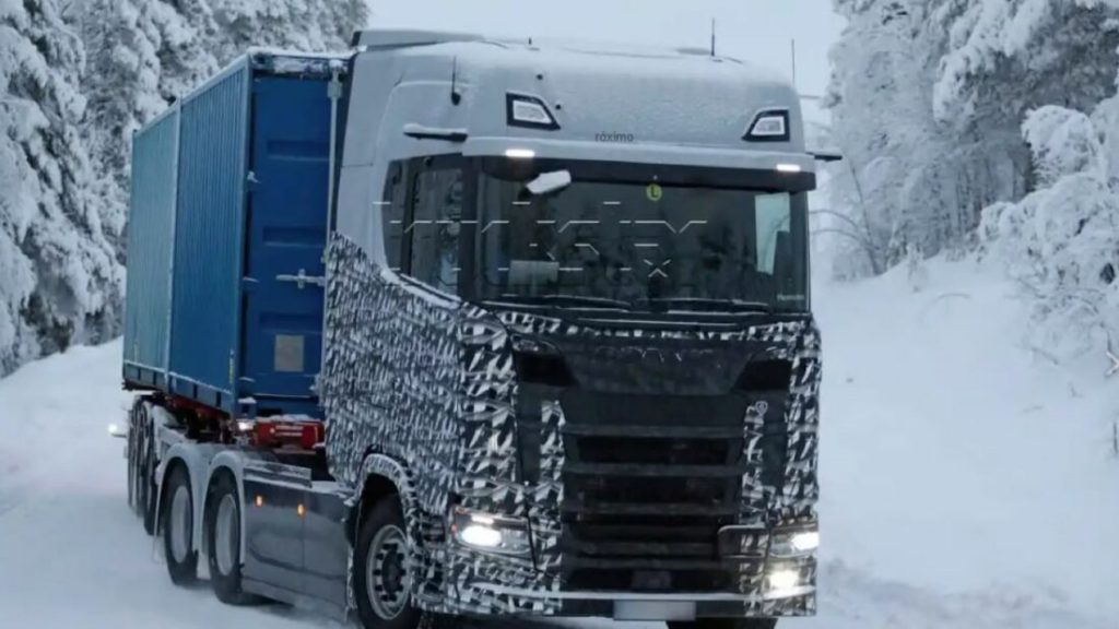 Scania prototype appears in Europe with digital mirrors and redesigned front ahead of IAA