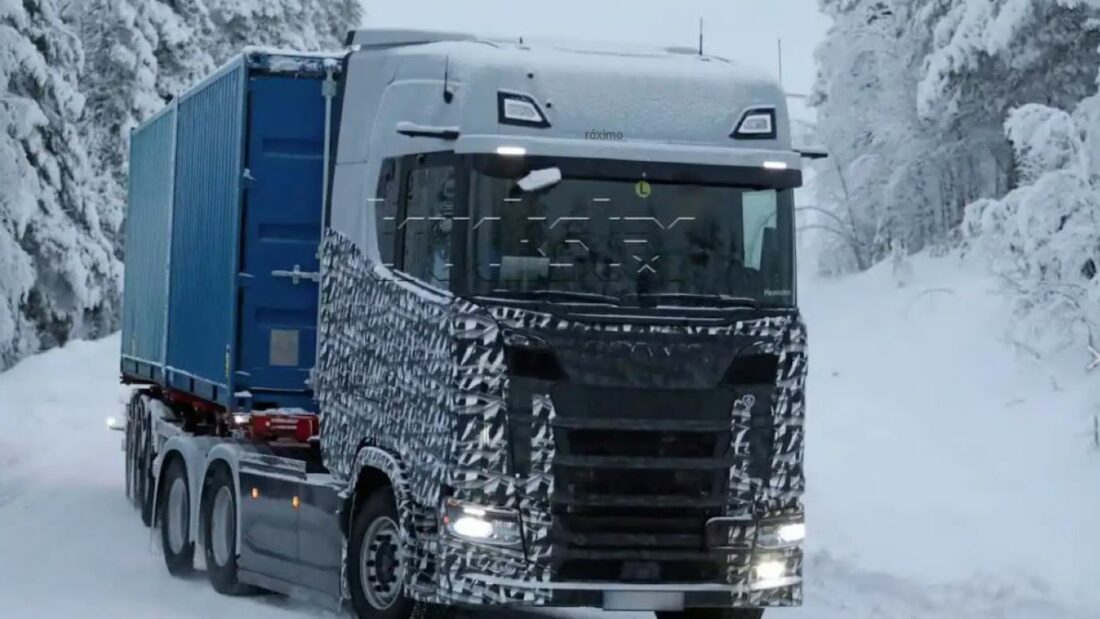 Scania prototype appears in Europe with digital mirrors and redesigned front ahead of IAA