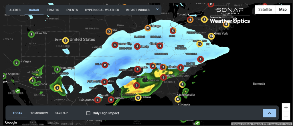 Winter Storm Fern’s First Wave: Memphis, Louisville Hubs and Freight Delays