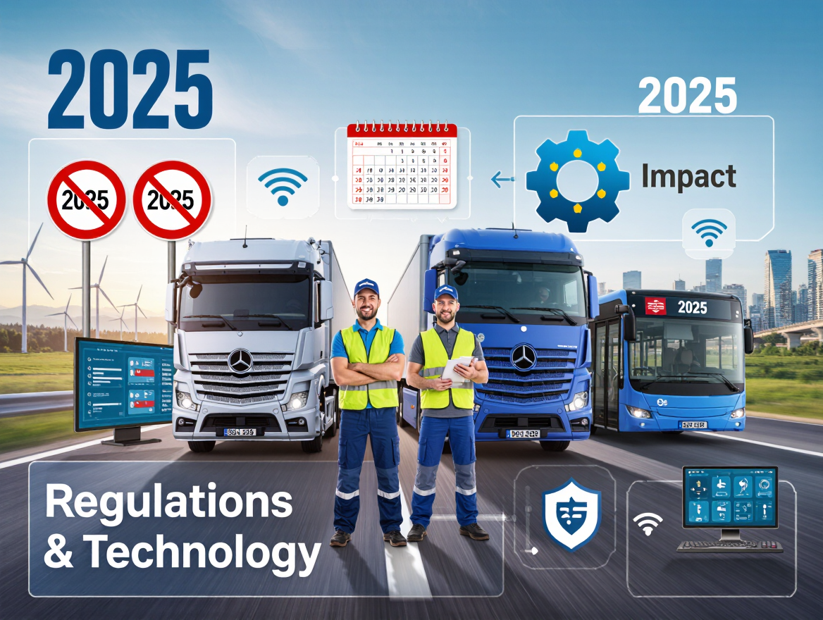 2025 regulatory and technological shifts for European truck and bus drivers and their operational impact