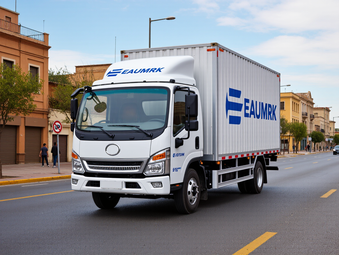 DSV brings a 7.5-ton FOTON eAUMARK electric truck into Córdoba for urban last-mile deliveries