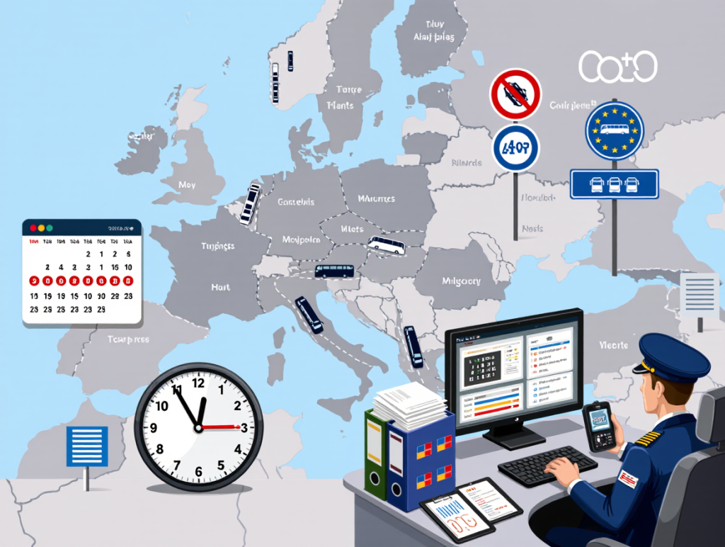 How EU driving and rest-time exceptions apply to discretionary coach services and what operators must log