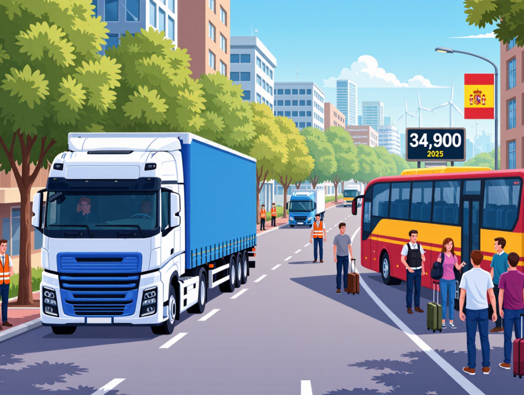 Spanish road freight and passenger transport continues recovery with 34,900 new jobs in 2025