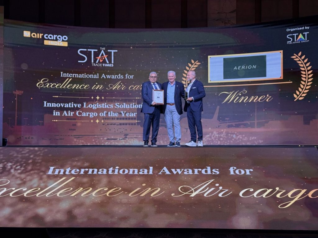 Aerion’s technology-led cargo representation recognised at STAT Trade Times Awards